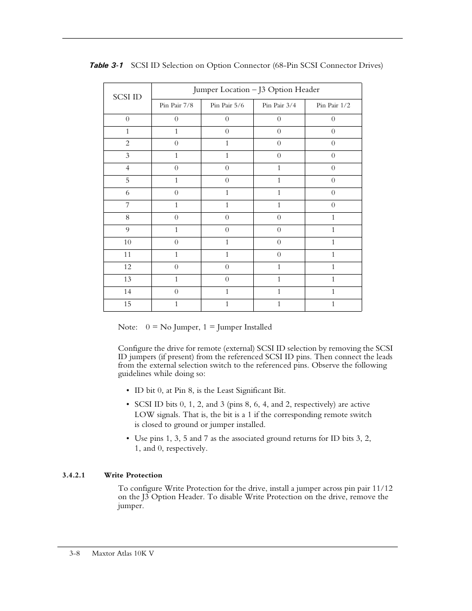 1 write protection | Maxtor 10K V User Manual | Page 32 / 253