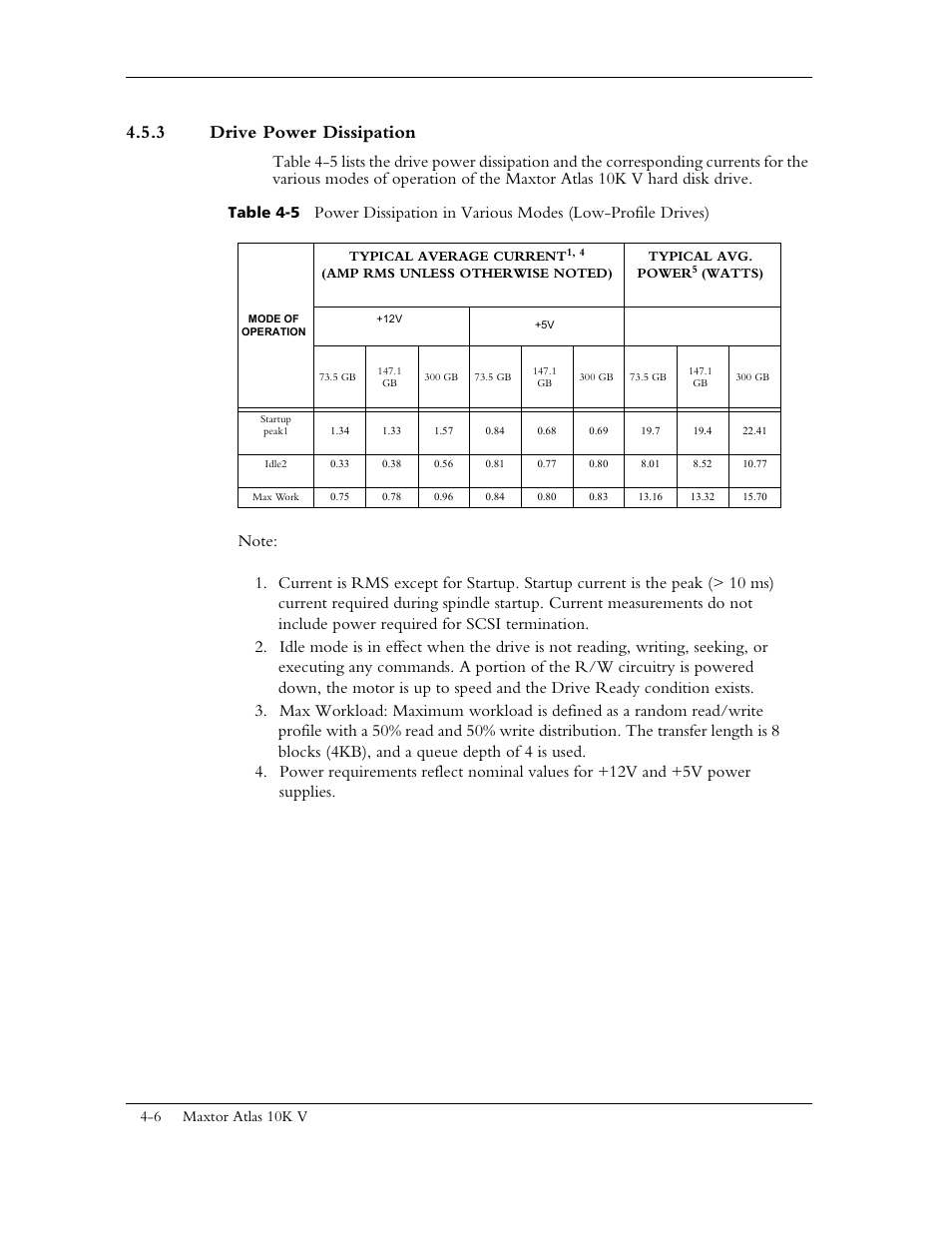 3 drive power dissipation | Maxtor 10K V User Manual | Page 54 / 253