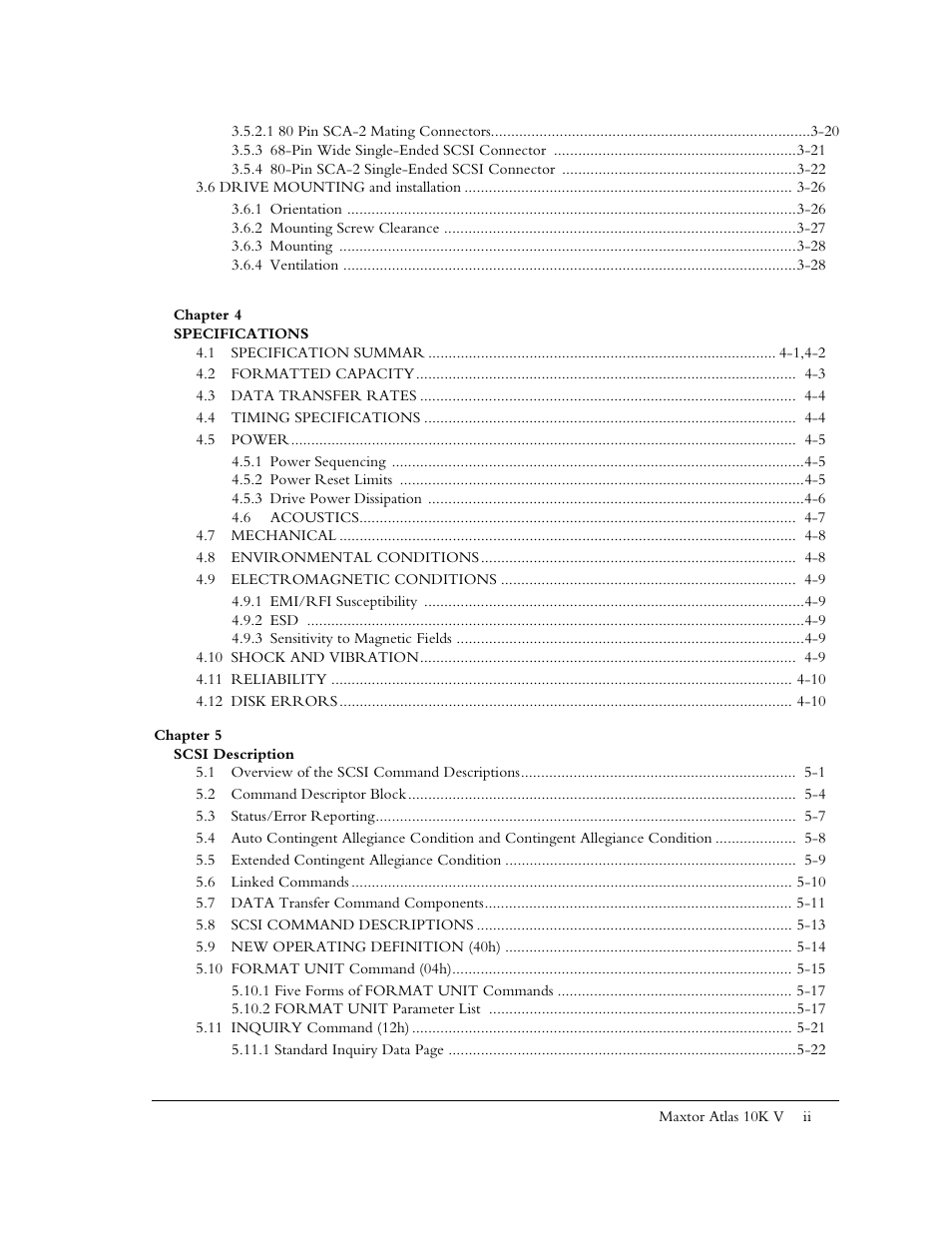 Maxtor 10K V User Manual | Page 6 / 253