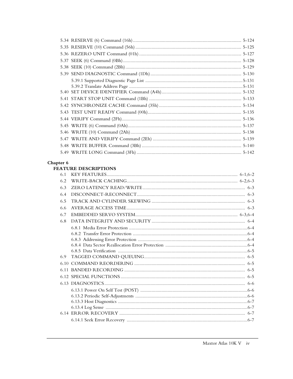 Maxtor 10K V User Manual | Page 8 / 253