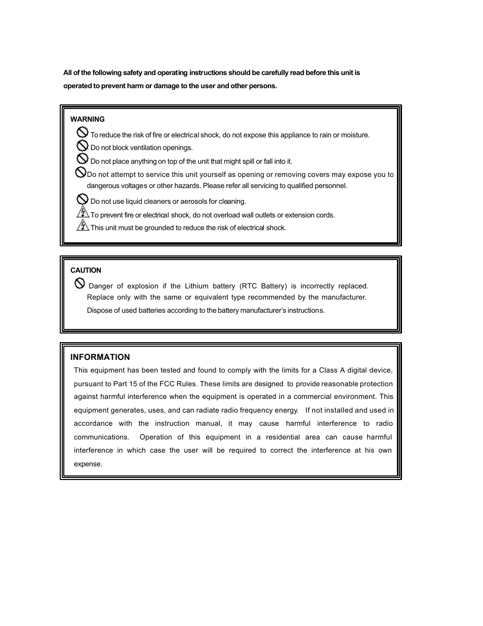 Safety precautions | Maxtor SLD240 User Manual | Page 2 / 77