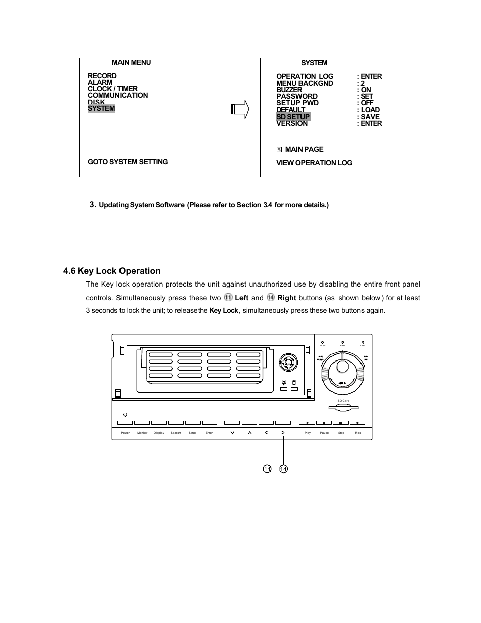 6 key lock operation | Maxtor SLD240 User Manual | Page 30 / 77