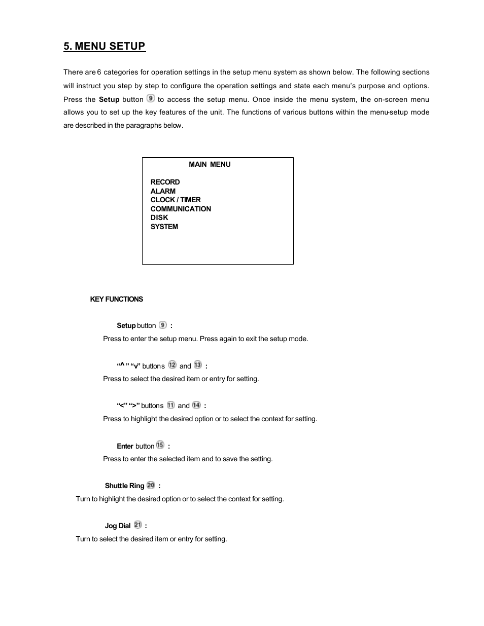 Menu setup | Maxtor SLD240 User Manual | Page 31 / 77