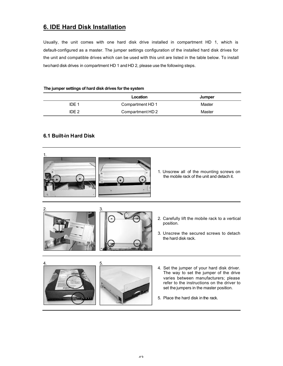 Ide hard disk installation | Maxtor SLD240 User Manual | Page 44 / 77