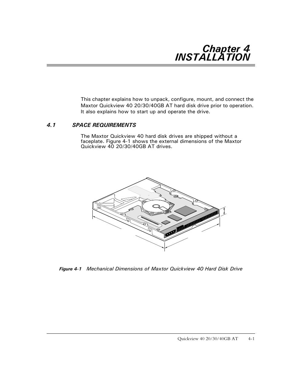 Chapter 4 installation | Maxtor 1925 User Manual | Page 26 / 69