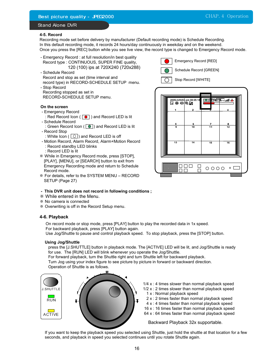 Maxtor 16Channel Stand Alone DVR User Manual | Page 17 / 59