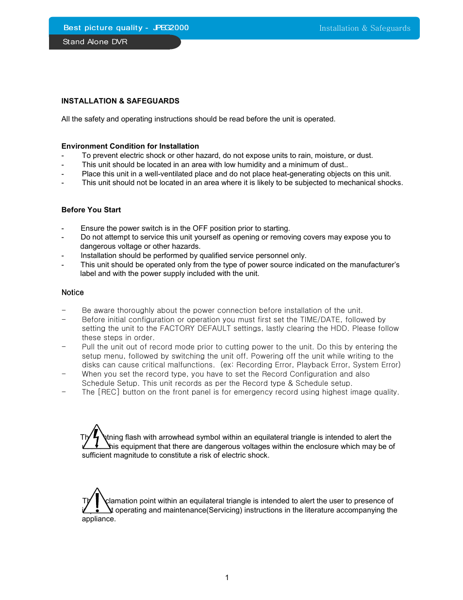 Maxtor 16Channel Stand Alone DVR User Manual | Page 2 / 59