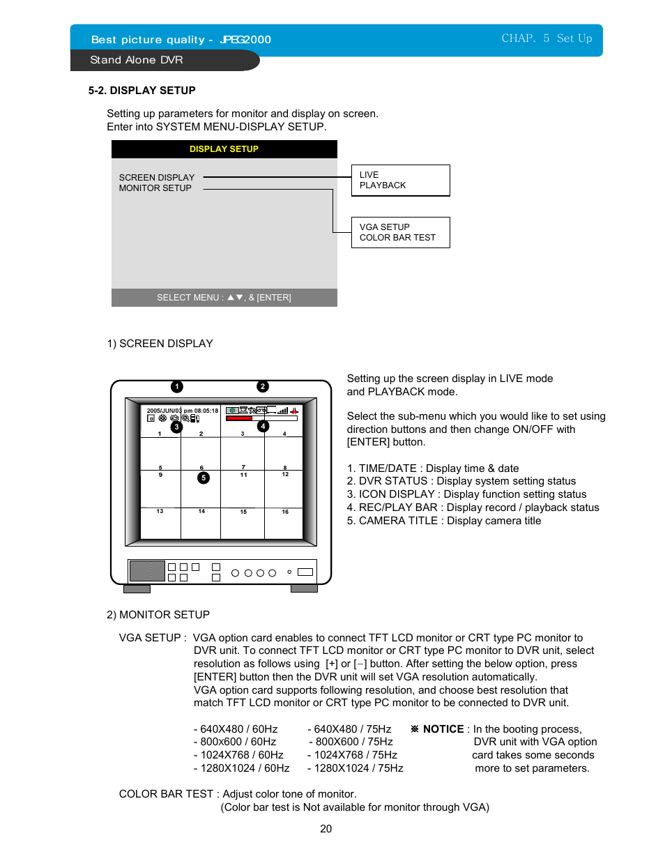 Maxtor 16Channel Stand Alone DVR User Manual | Page 21 / 59