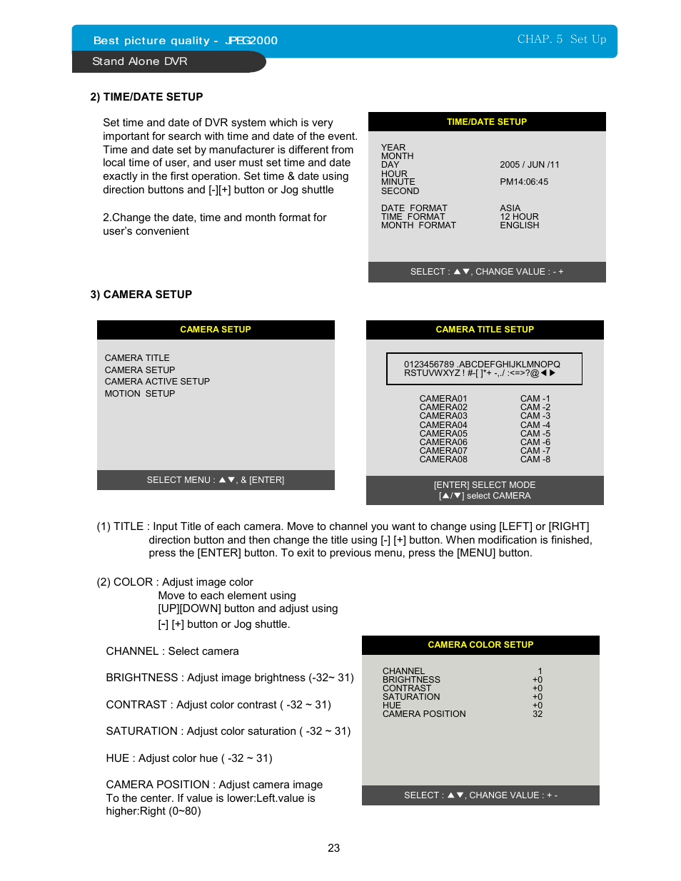 Maxtor 16Channel Stand Alone DVR User Manual | Page 24 / 59