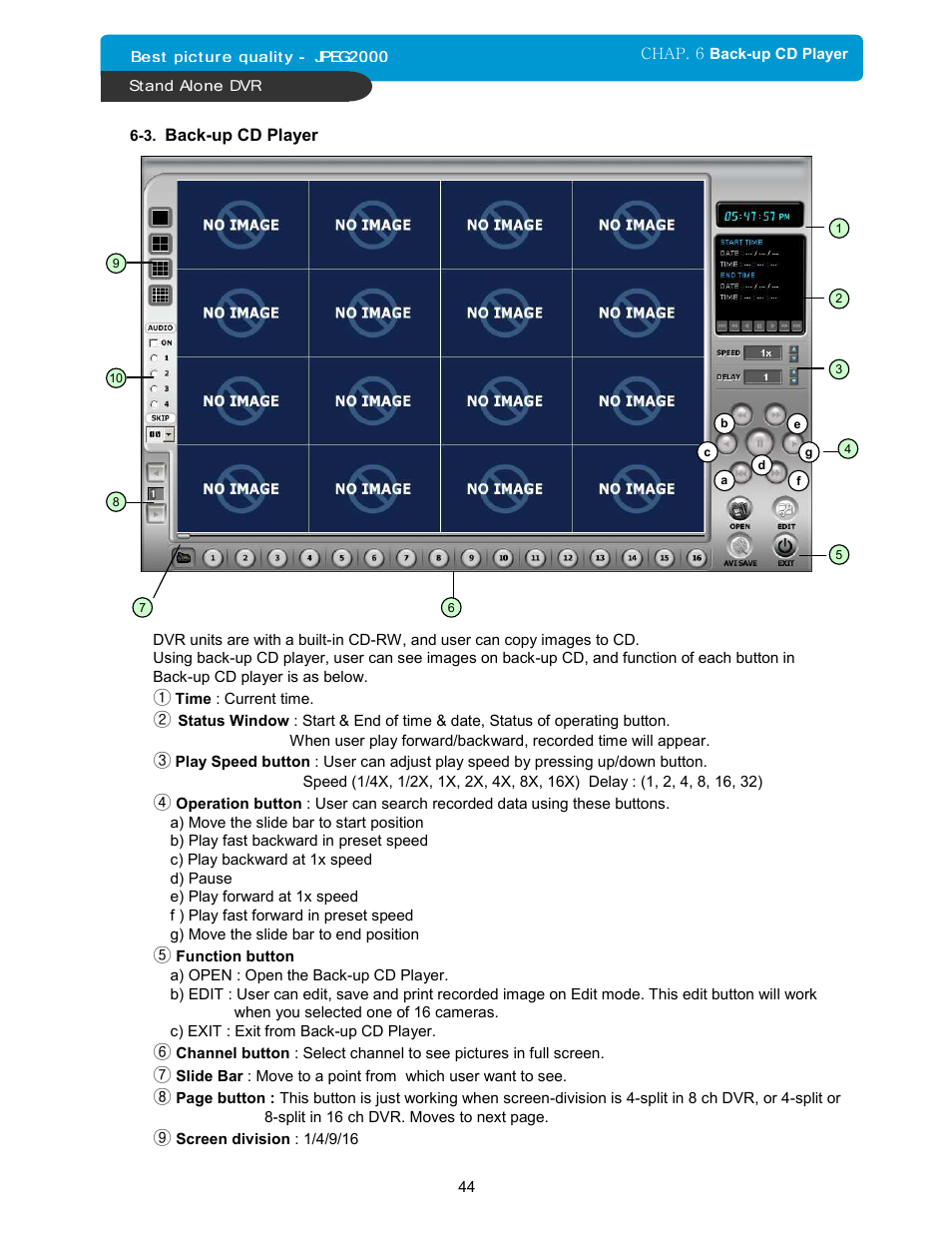 Maxtor 16Channel Stand Alone DVR User Manual | Page 45 / 59