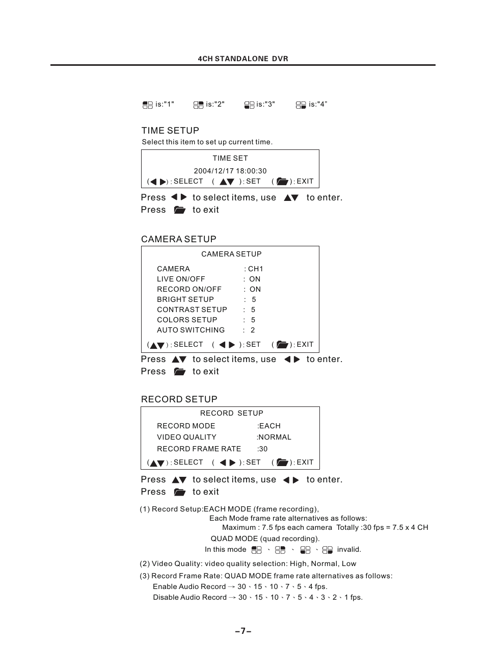 頁面 9 | Maxtor Standalone DVR 2007 User Manual | Page 9 / 20