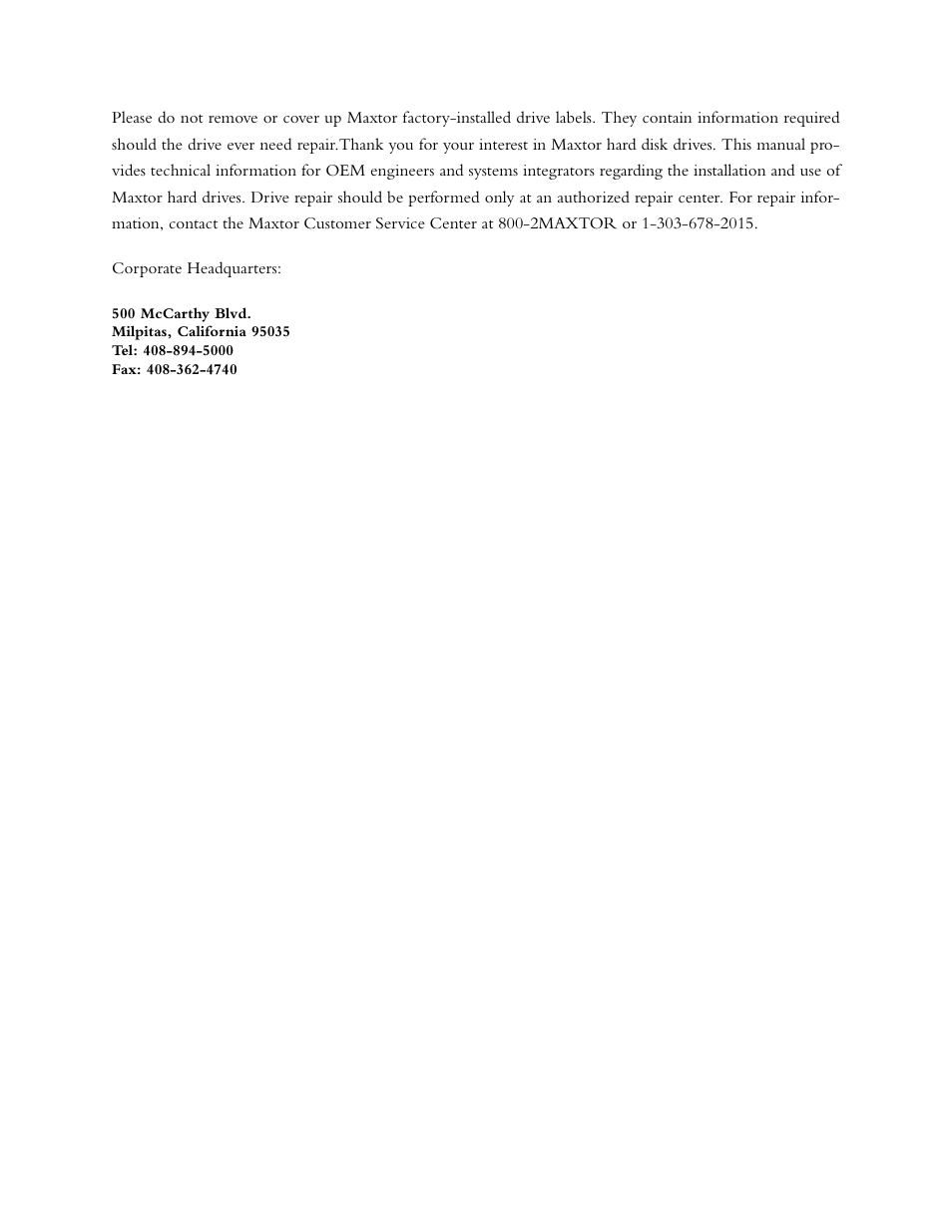 Maxtor Computer Drive User Manual | Page 4 / 67