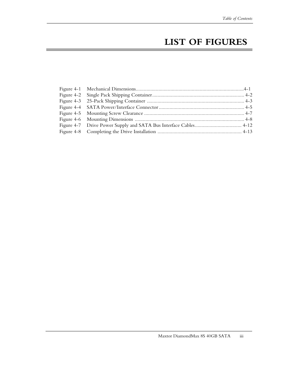 List of figures | Maxtor Computer Drive User Manual | Page 7 / 67