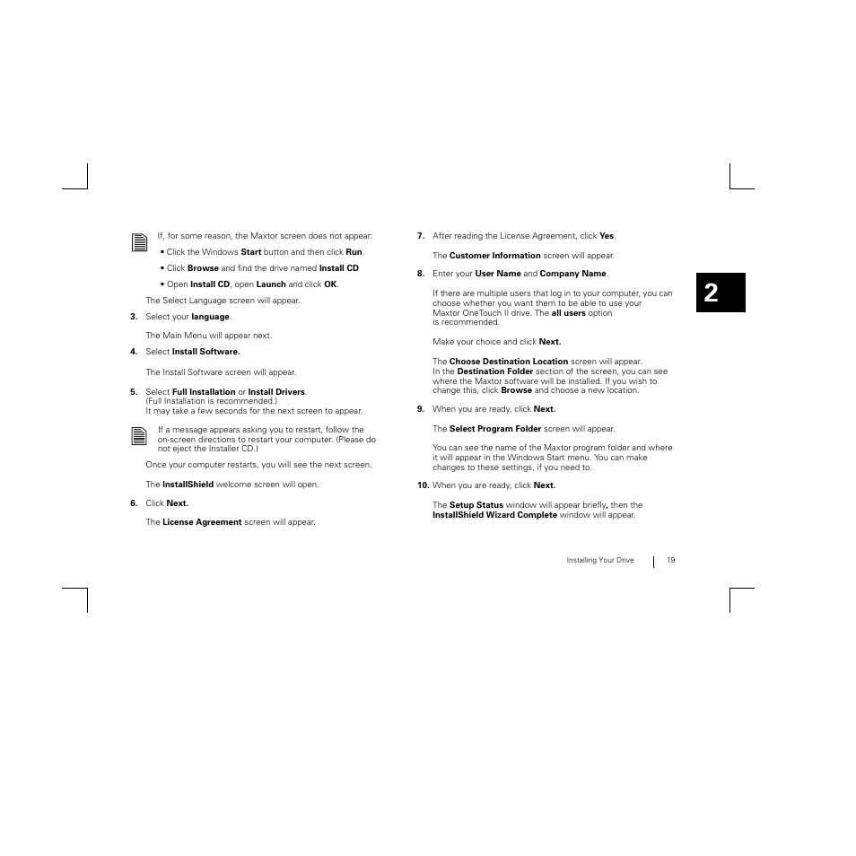 Maxtor FireWire 800 User Manual | Page 21 / 57