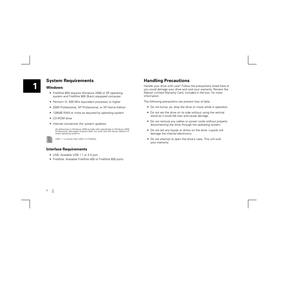 Maxtor FireWire 800 User Manual | Page 6 / 57