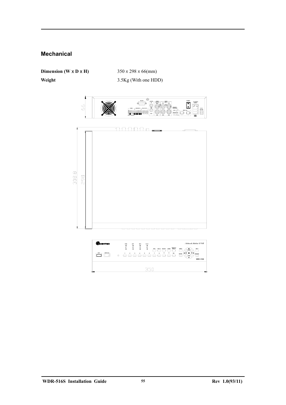 Mechanical, Wdr-516s installation guide | Maxtor WDR-516S User Manual | Page 55 / 56