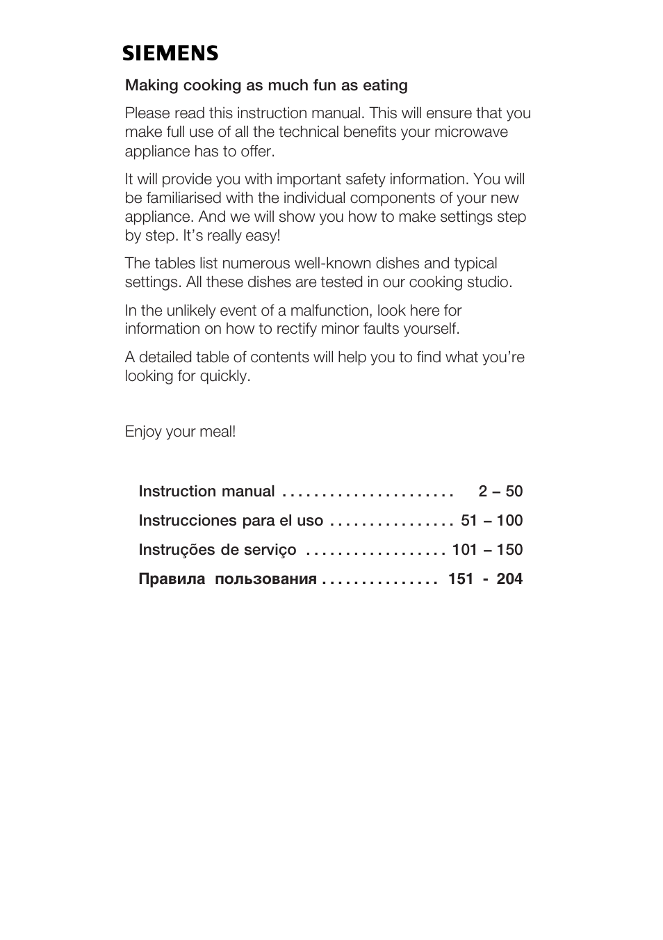 Siemens HF25G5L2 User Manual | 204 pages