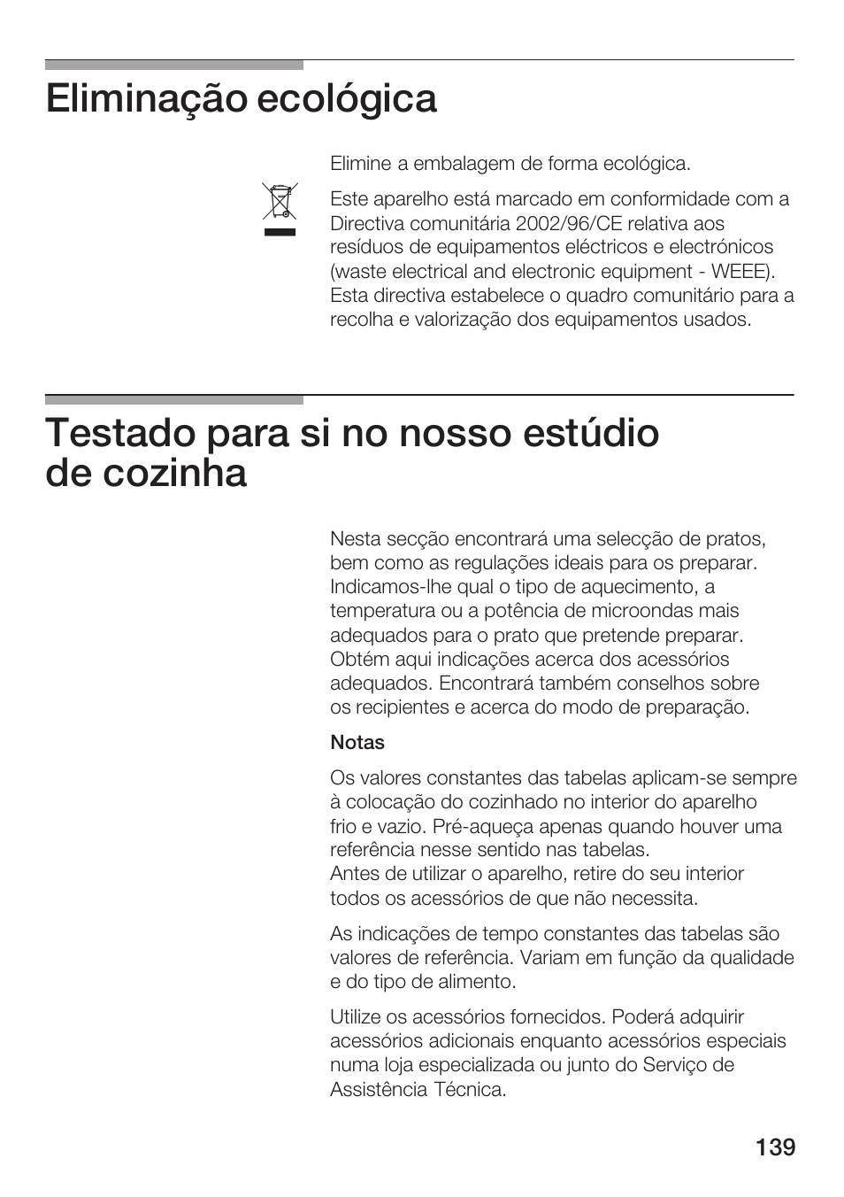 Eliminação ecológica, Testado para si no nosso estúdio de cozinha | Siemens HF25G5L2 User Manual | Page 139 / 204