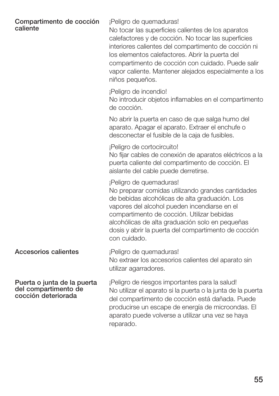 Siemens HF25G5L2 User Manual | Page 55 / 204