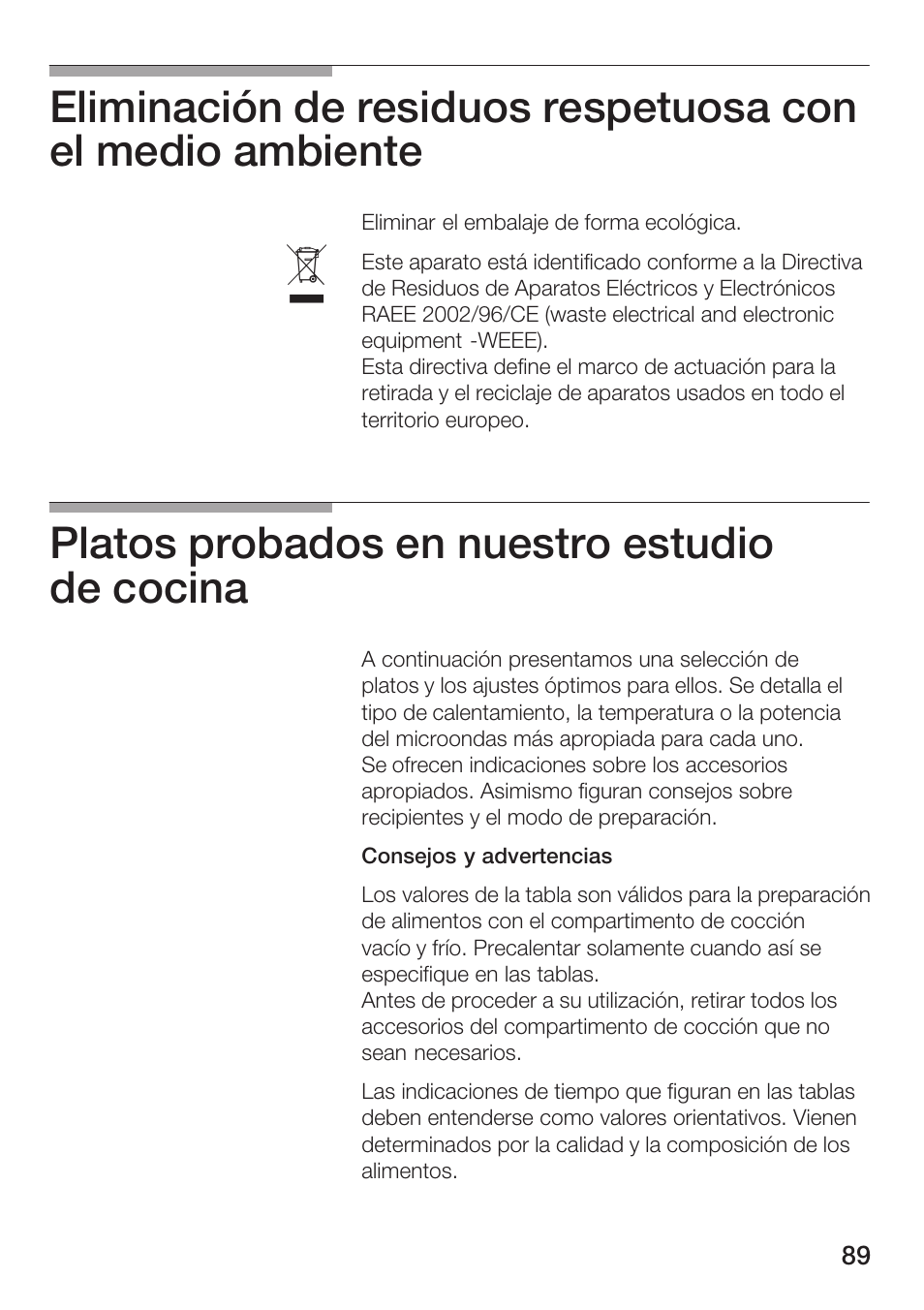 Platos probados en nuestro estudio de cocina | Siemens HF25G5L2 User Manual | Page 89 / 204