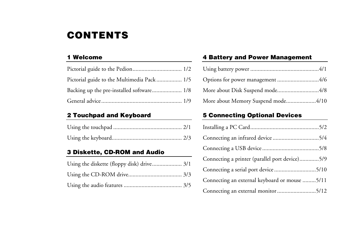 Mitsumi electronic Pedion Laptop User Manual | Page 20 / 85