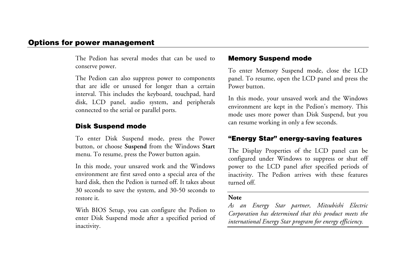 Mitsumi electronic Pedion Laptop User Manual | Page 47 / 85