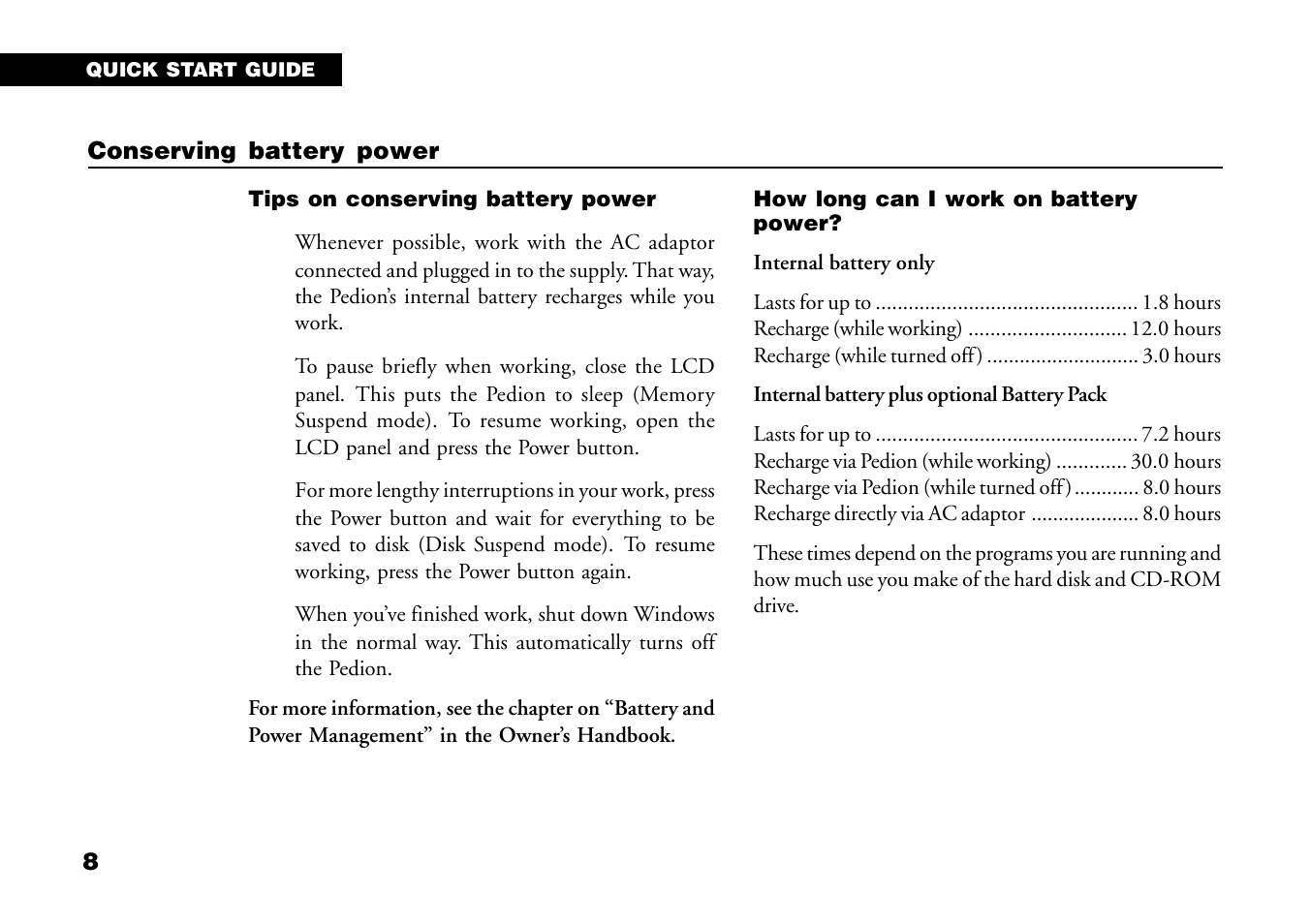 Mitsumi electronic Pedion Laptop User Manual | Page 9 / 85