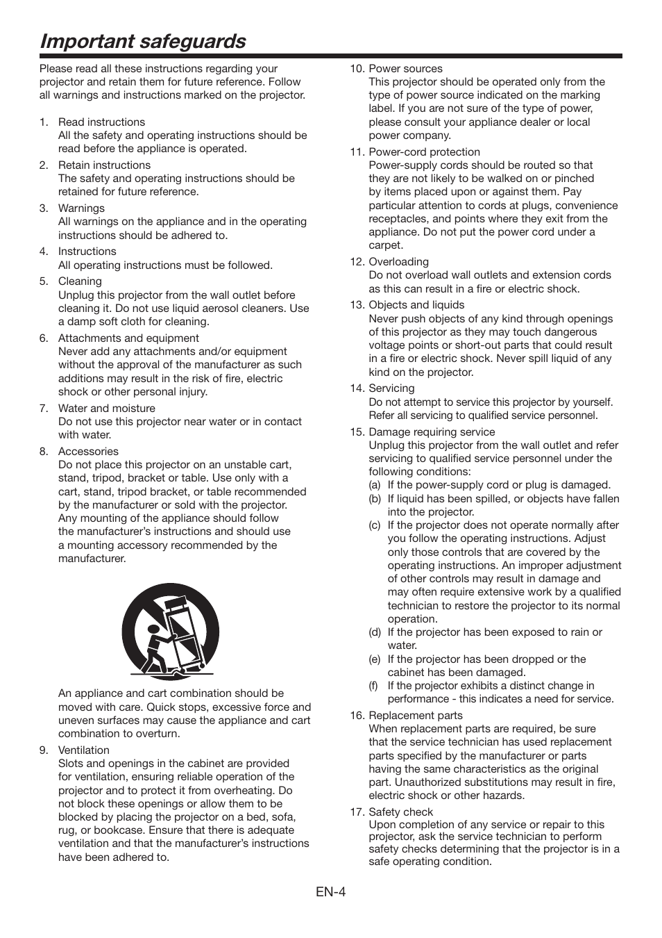 Important safeguards | Mitsumi electronic XD3500U User Manual | Page 4 / 53