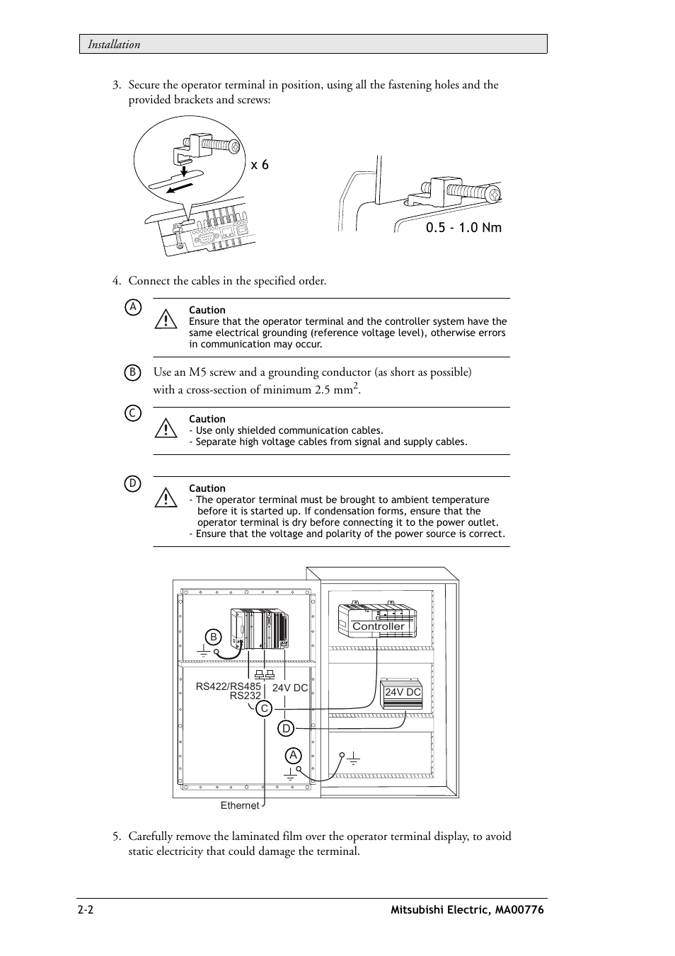 Connect the cables in the specified order | Mitsumi electronic Mac E1070 User Manual | Page 10 / 24