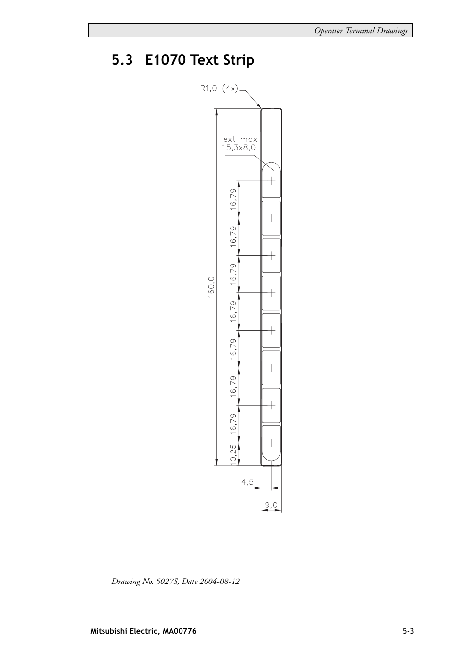 3 e1070 text strip, 3 e1070 text strip -3 | Mitsumi electronic Mac E1070 User Manual | Page 21 / 24