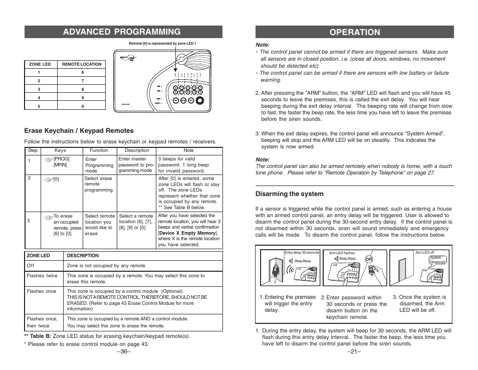 Operation, Advanced programming | Multi-Link ML-001 User Manual | Page 23 / 30