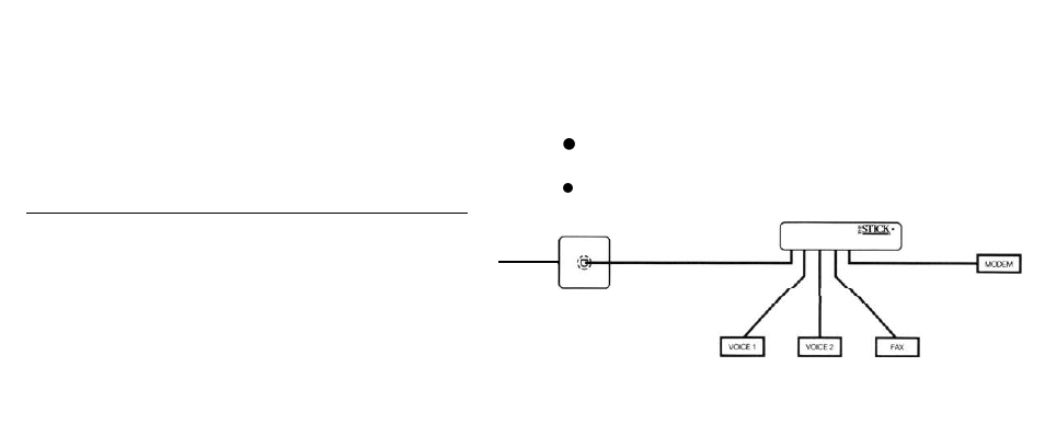 On single phone line, A) simple plug-in, 1 installing the stick on a single phone line | Multi-Link The Stick Voice/Fax/Modem Call Processor User Manual | Page 26 / 38