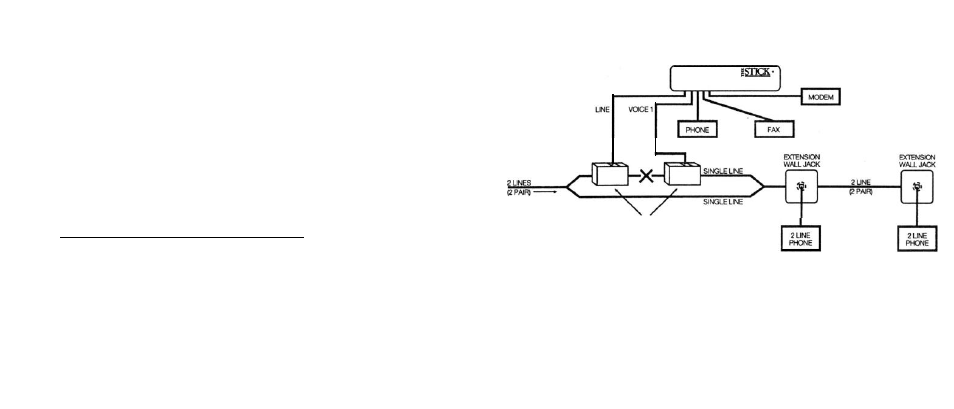 B) rj-14 two line phone system | Multi-Link The Stick Voice/Fax/Modem Call Processor User Manual | Page 31 / 38