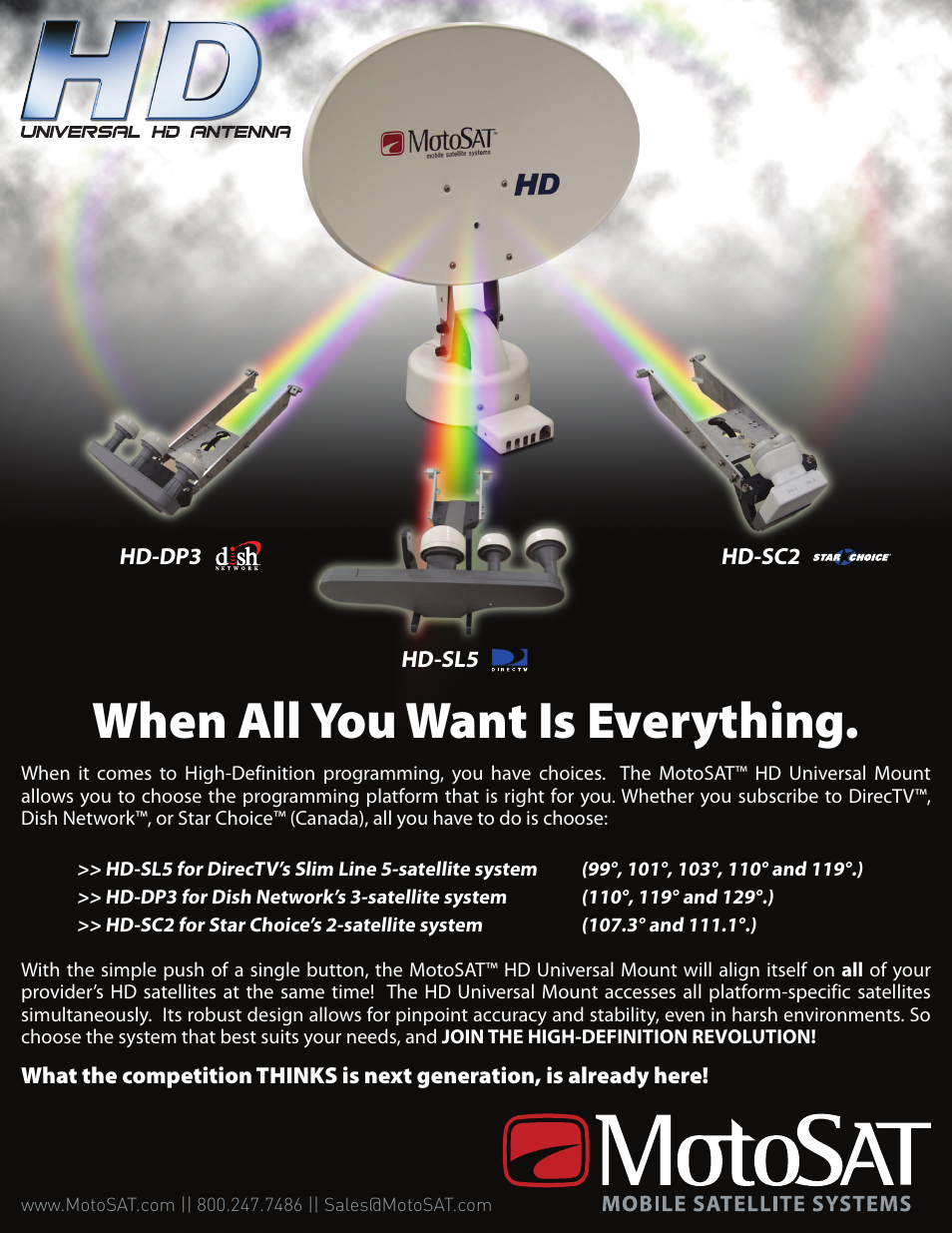 MotoSAT HD Universal Mount HD-DP3 User Manual | 2 pages