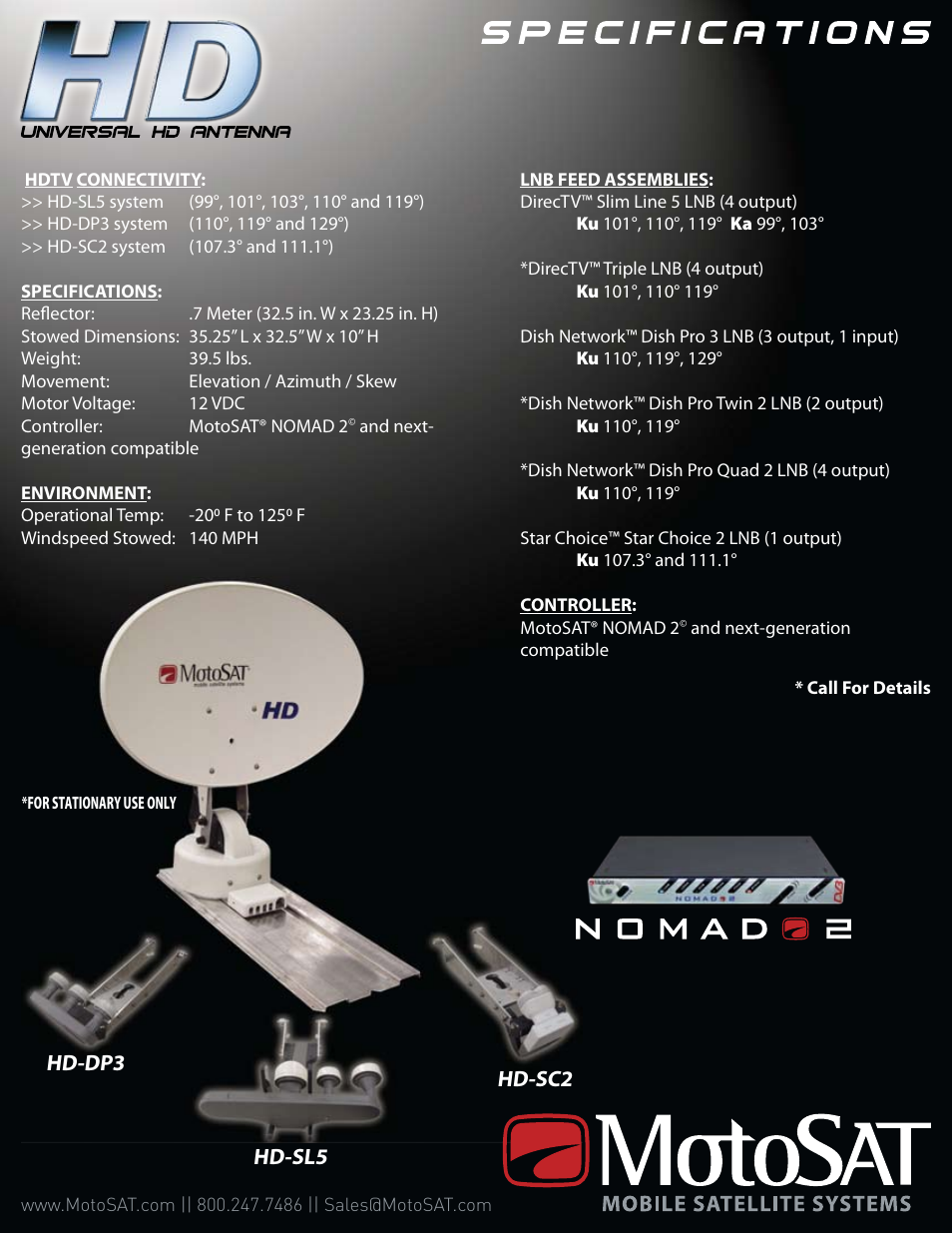 Hd-sl5 hd-dp3 hd-sc2 | MotoSAT D-DP3 User Manual | Page 2 / 2