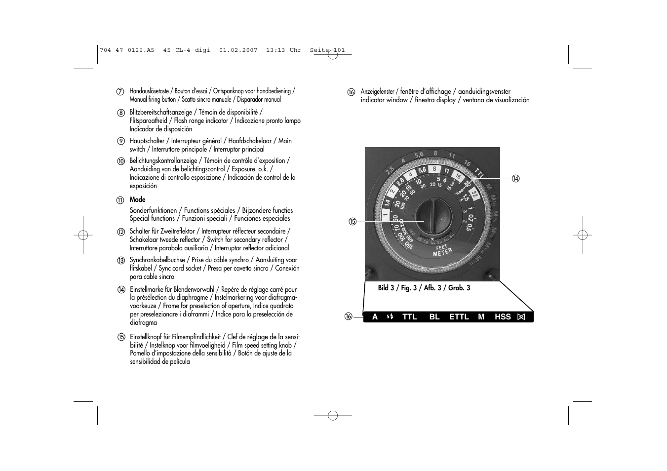 Metz Mecablitz 45 CL-4 User Manual | Page 101 / 104