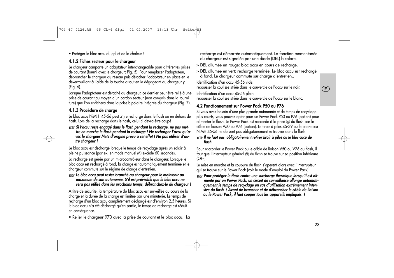 Metz Mecablitz 45 CL-4 User Manual | Page 23 / 104