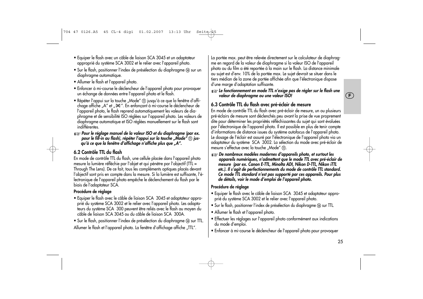 Metz Mecablitz 45 CL-4 User Manual | Page 25 / 104