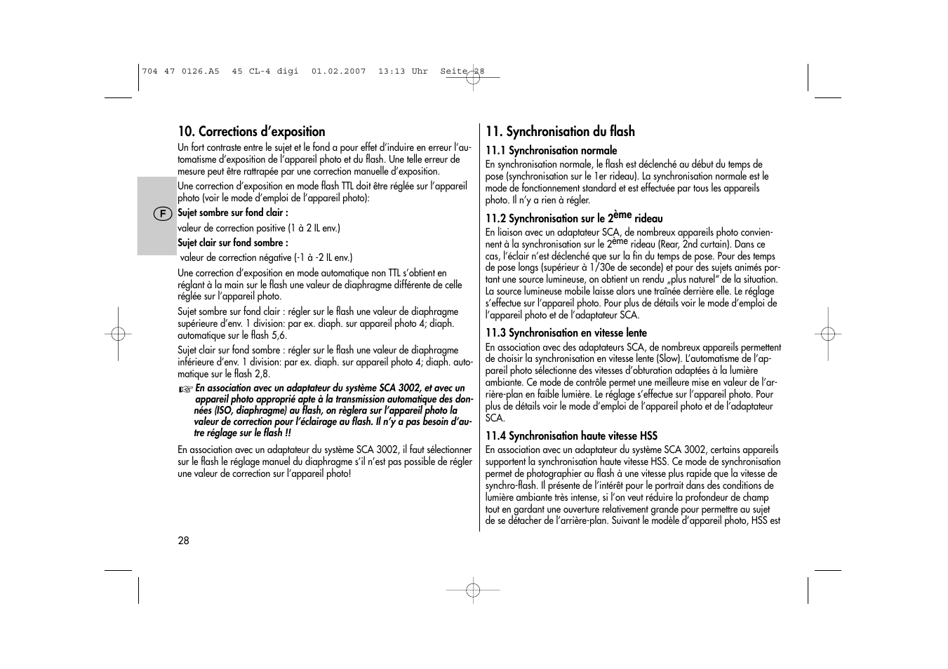 Metz Mecablitz 45 CL-4 User Manual | Page 28 / 104