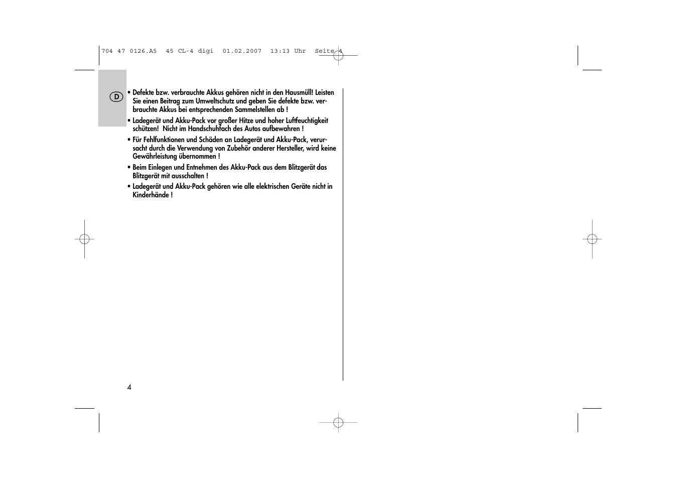 Metz Mecablitz 45 CL-4 User Manual | Page 4 / 104