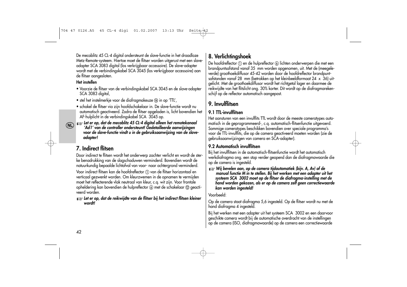 Metz Mecablitz 45 CL-4 User Manual | Page 42 / 104