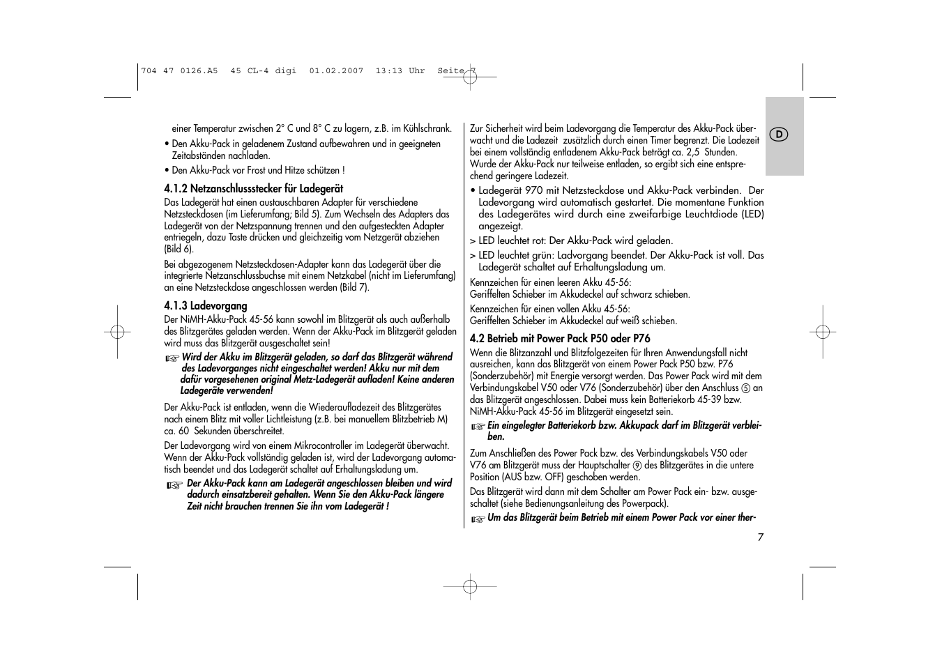 Metz Mecablitz 45 CL-4 User Manual | Page 7 / 104