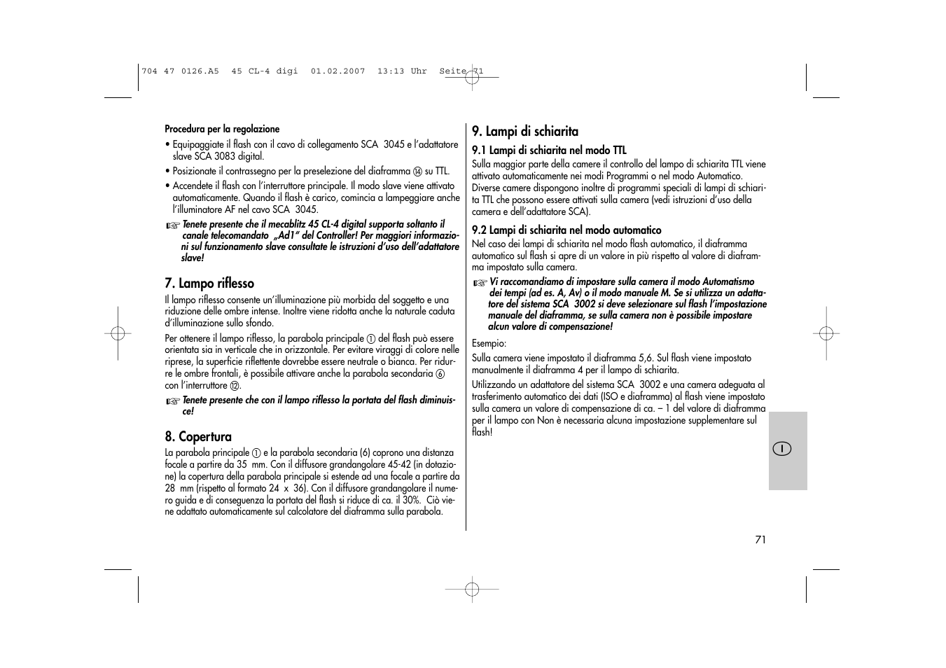 Metz Mecablitz 45 CL-4 User Manual | Page 71 / 104