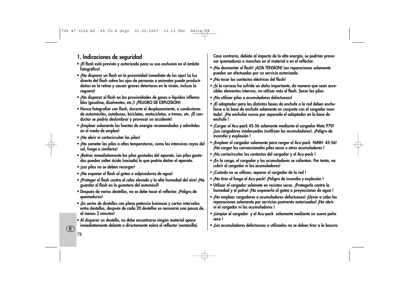 Metz Mecablitz 45 CL-4 User Manual | Page 78 / 104