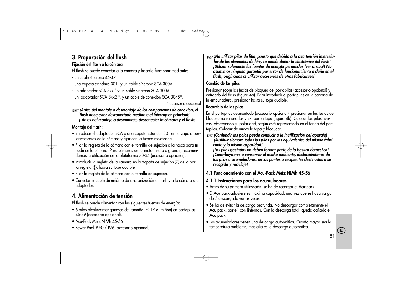 Metz Mecablitz 45 CL-4 User Manual | Page 81 / 104