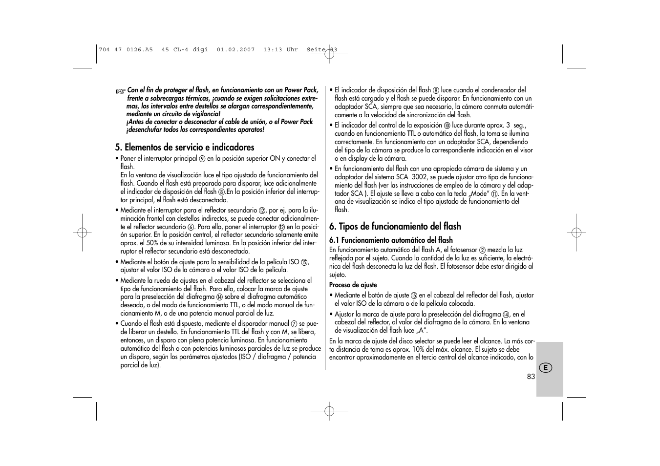 Metz Mecablitz 45 CL-4 User Manual | Page 83 / 104