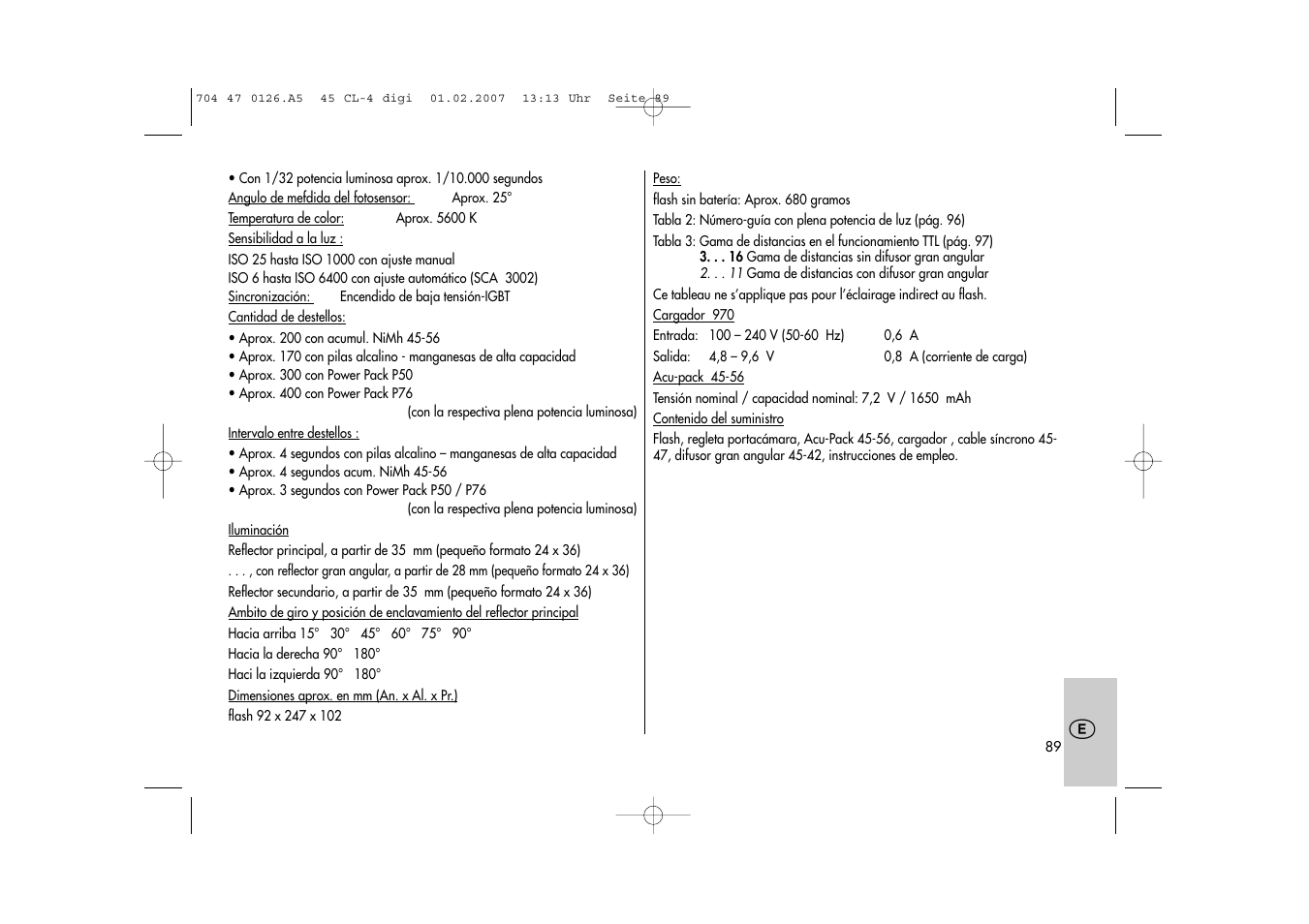 Metz Mecablitz 45 CL-4 User Manual | Page 89 / 104