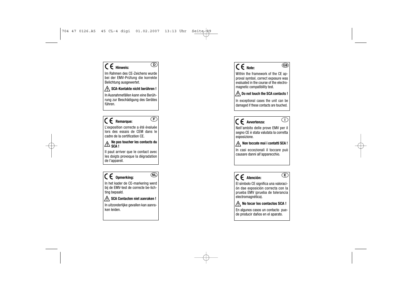 Metz Mecablitz 45 CL-4 User Manual | Page 99 / 104