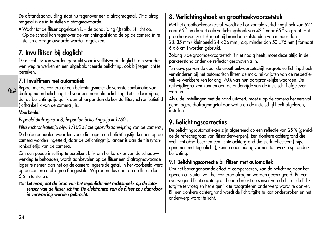 Metz Mecablitz 60 CT-1 User Manual | Page 24 / 56