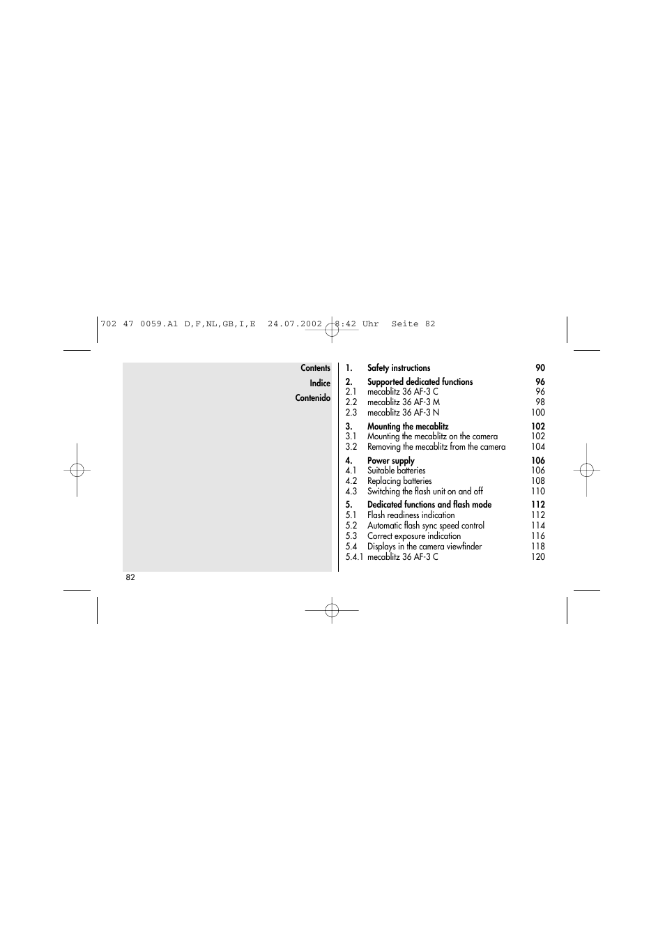 Metz Mecablitz 36 AF-3N User Manual | Page 2 / 41